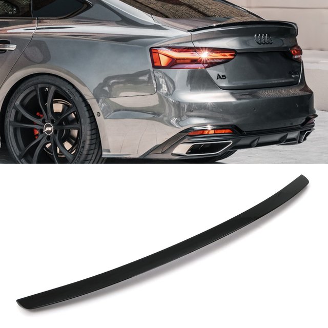 Rear Spoiler Boot Lip Gloss Black - Audi A5 F5 Sportback 2017-2019