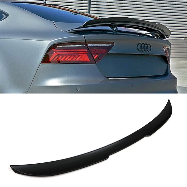 Rear Spoiler Add On Lip Gloss Black - Audi A7 MK1 12-18