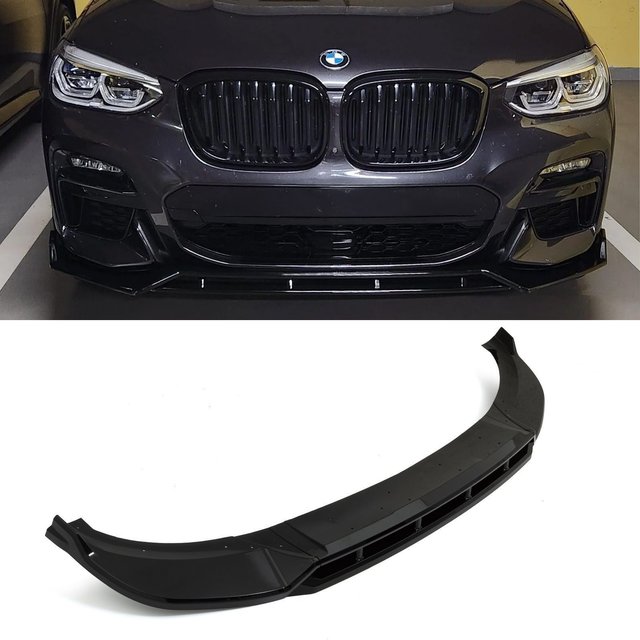 Front Bumper Splitter Lip Gloss Black - BMW X3 G01 LCI 2022-2024