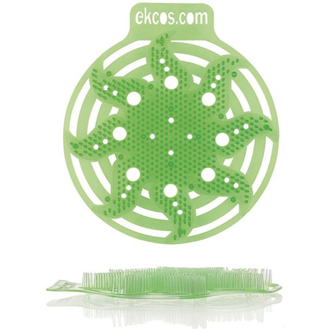 Ekcos PowerScreen Green Apple 30 Tage, Ø 195 mm, Urinalmatte für Pissoirs mit dem Duft nach würzigen Äpfeln, 2 Stück