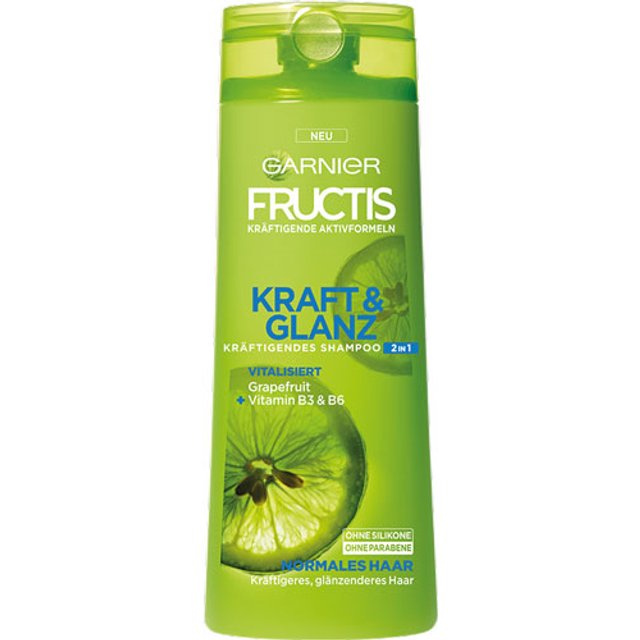 Garnier Fructis Kraft & Glanz Kräftigendes Shampoo, für normales Haar, 250ml