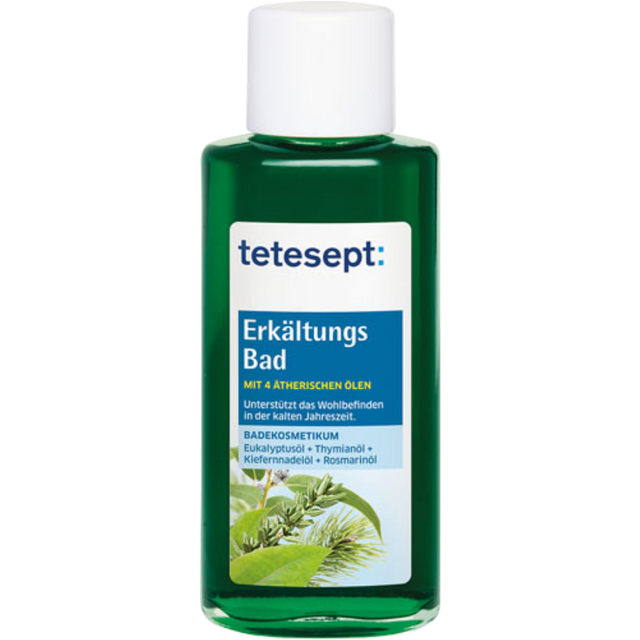 tetesept Badekosmetikum Erkältungbad, mit Eukalyptus-, Thymian,- Kiefernnadel- und Rosmarinöl, 125ml