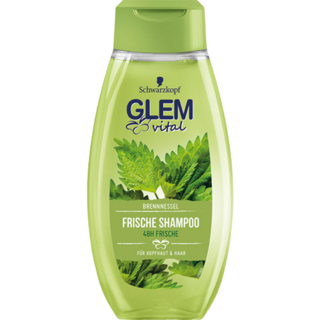 Glem Vital Frische-Shampoo Brennnessel, 48h Frische für Kopfhaut & Haar, 350 ml