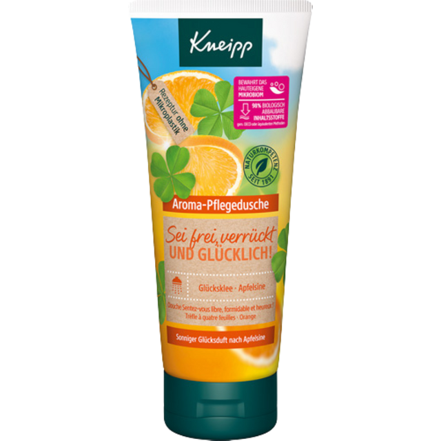 Kneipp Aroma Pflegedusche Sei frei, verrückt & glücklich, Glücksklee Apfelsine, 200ml