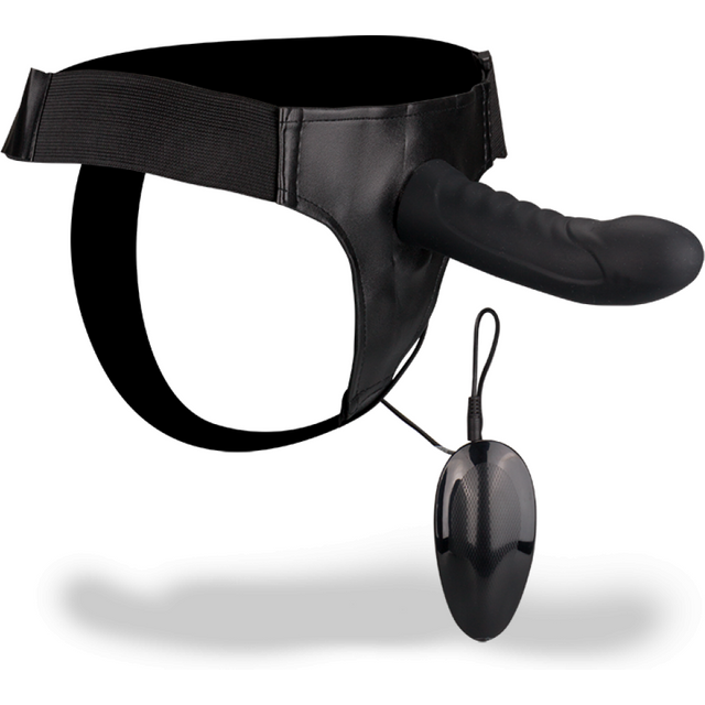 Gode ceinture courbé creux en silicone vibrant