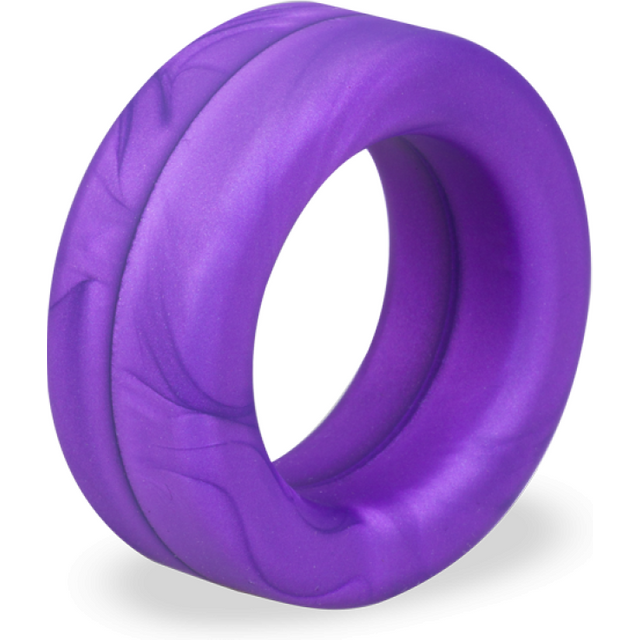 Anneau pénis ring pénien en silicone médical Drew - Cockring penien pour homme et couple - Violet Métallique