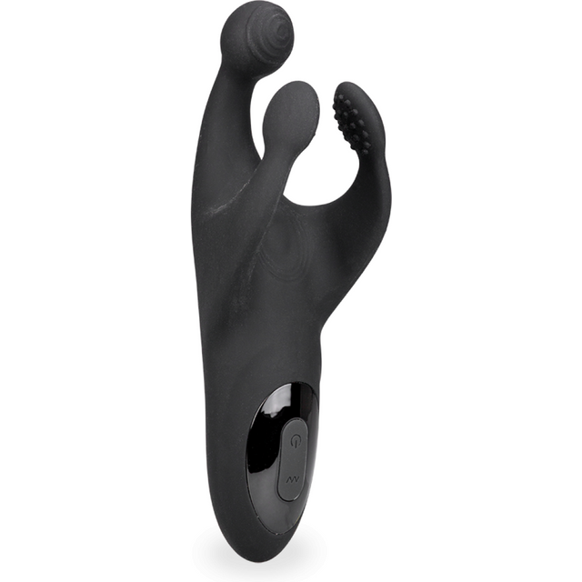 Masturbateur vibrant et percuteur à trois branches Orgo