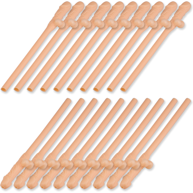 Paille pénis - Lot de 20