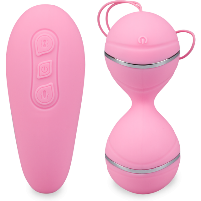 Boules de geisha et télécommande vibrantes Deity oeuf vibrant sans fil pour femme et couple - Rose