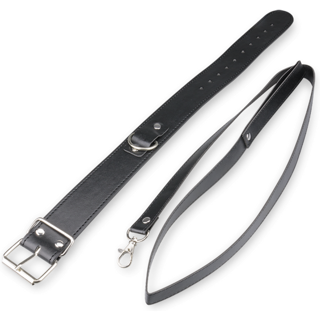 Collier cuir et laisse cuir BDSM