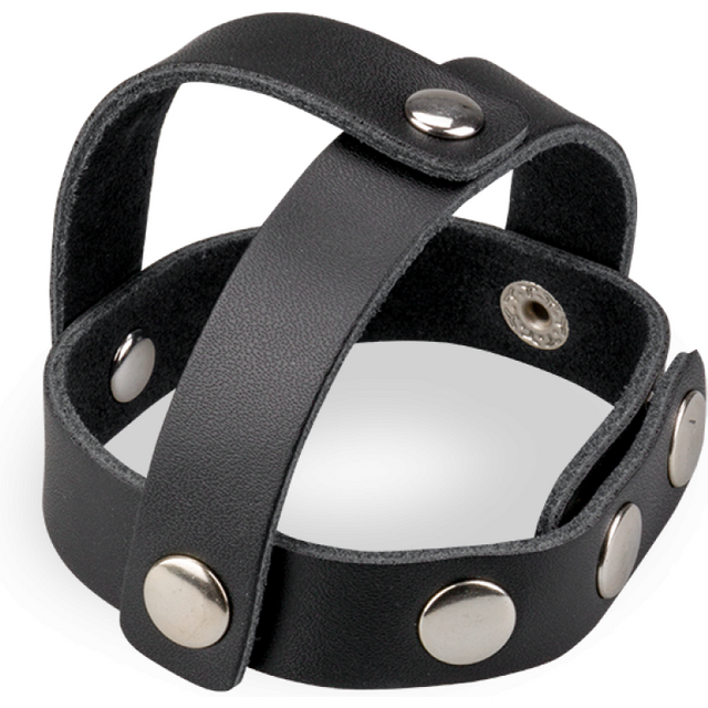 Lanières cockring en cuir