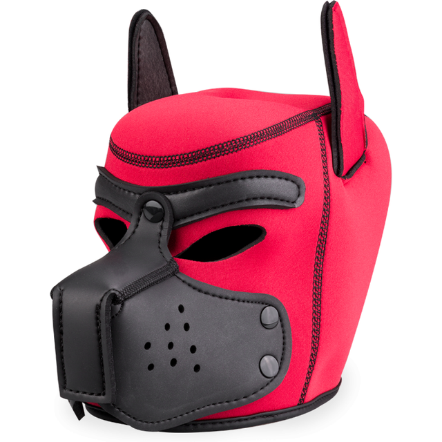 Cagoule de chien en néoprène tête colorée Puppy Play Kinky