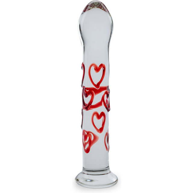 Gode godemichet en verre Heart Bubble gode vaginal ou anal homme ou femme - Crystal