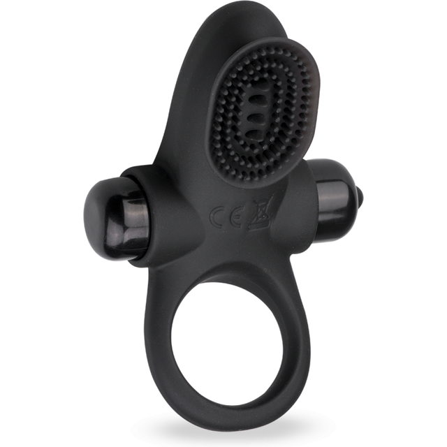 Anneau cockring vibrant avec stimulateur clito cunnilingus