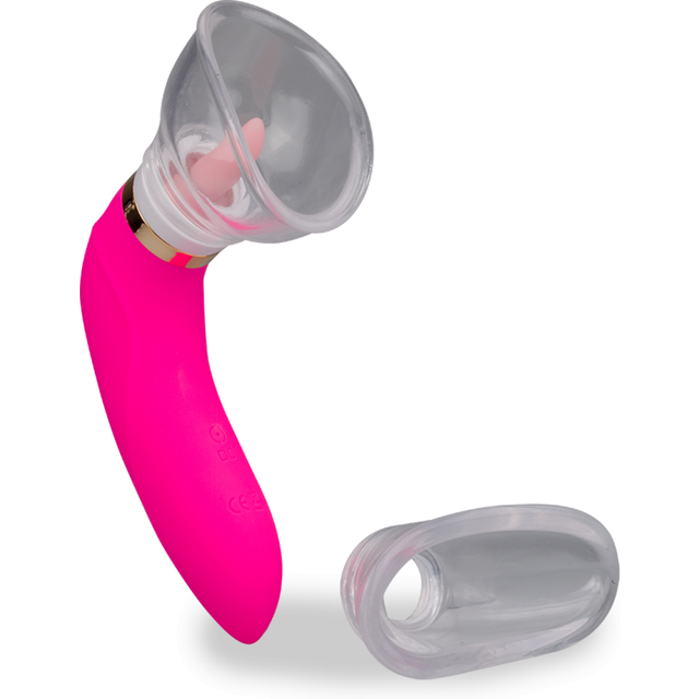 Pompe à vulve avec langue et 2 embouts