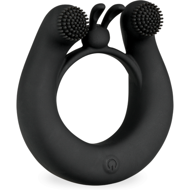 Anneau pénis ring vibrant 12 modes Opal - Cockring penien pour homme et couple - Noir