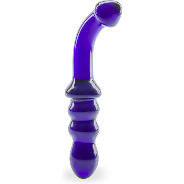 Gode godemichet en verre Blueberry gode vaginal ou anal homme ou femme - Violet foncé