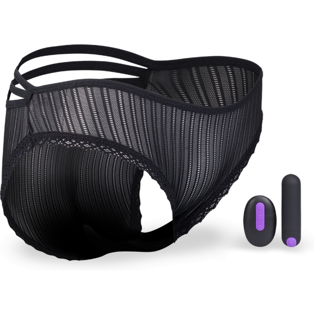 Culotte vibrante 20 modes de vibrations ultra puissantes Vibromasseur femme et couple - Noir