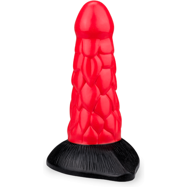 Gode godemichet ventouse dragon à écailles 18,5cm gode vaginal ou anal homme ou femme - Rouge