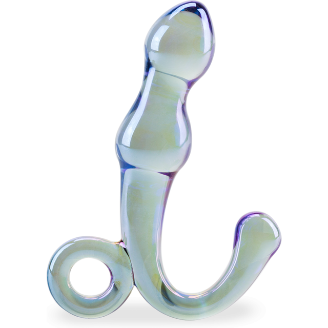 Vibromasseur sex toy homme gode anal Stimulateur de prostate en verre Gold Master - Violet