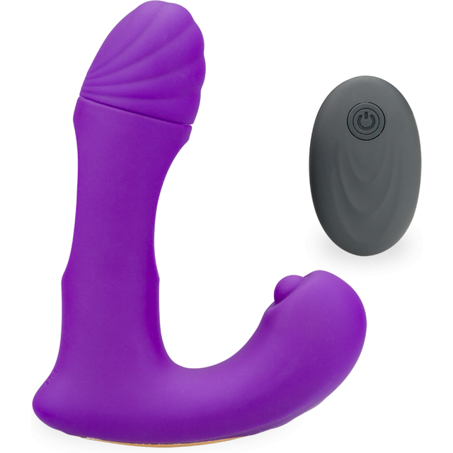 Vibromasseur sex toy homme gode anal Stimulateur prostatique vibrant et flapping Noxis - Violet
