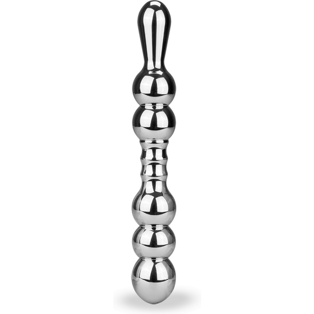 Gode godemichet chapelet 5 boules 19,5 cm gode vaginal ou anal homme ou femme - Argent