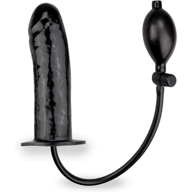 Gode godemichet Black Gonflable à Pompe gode vaginal ou anal homme ou femme - Noir