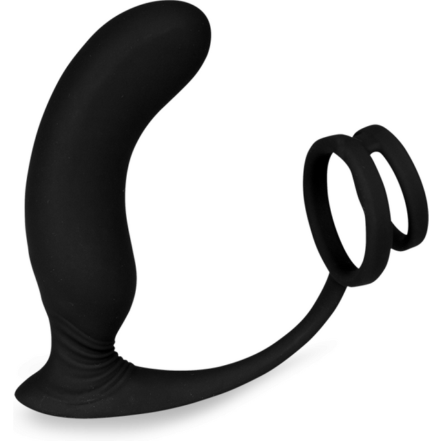 Vibromasseur sex toy homme gode anal Stimulateur de prostate vibrant anneaux cockring Lanco - Noir