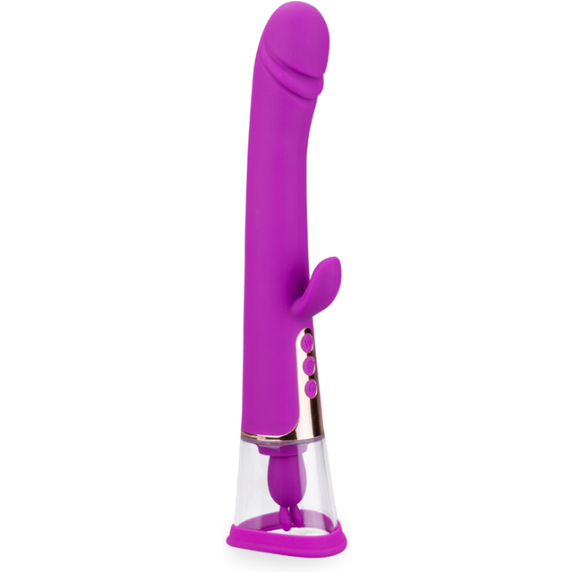 Vibromasseur rabbit avec pompe à vagin Fine