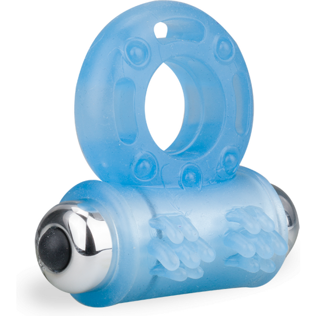 Anneau pénis ring vibrant phosphorescent Lumino - Cockring penien pour homme et couple - Bleu