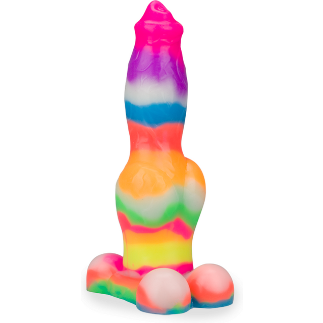Gode godemichet ventouse chien Berger Allemand phosphorescent gode vaginal ou anal homme ou femme - Multicolore