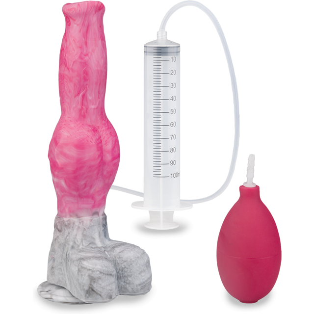 Gode godemichet ventouse chien éjaculateur Dobermann gode vaginal ou anal homme ou femme - Rose