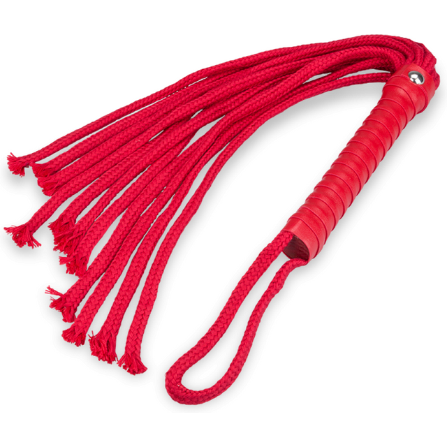 Fouet martinet à lanières rouge