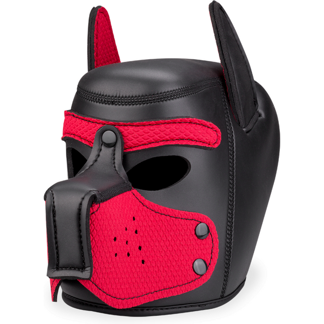 Cagoule de chien en néoprène museau coloré Puppy Play Kinky