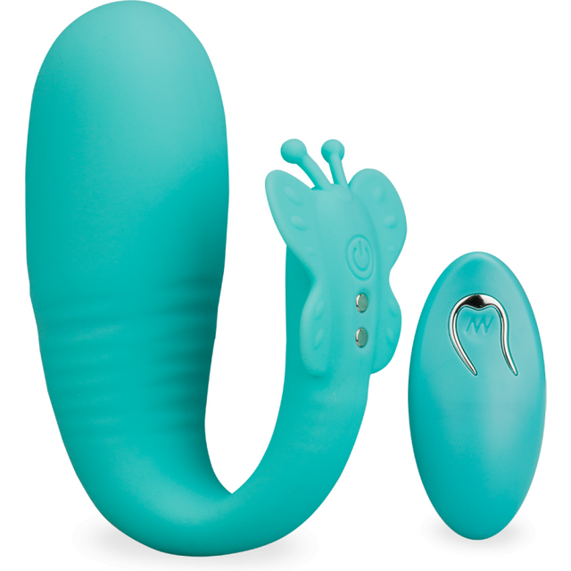 Culotte vibrante et va-et-vient télécommandée Moscou Vibromasseur femme et couple - Turquoise