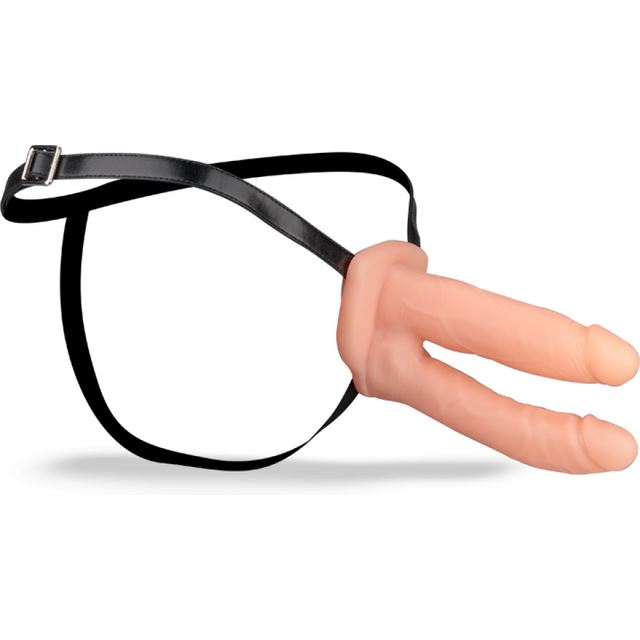 Harnais double godemiché creux