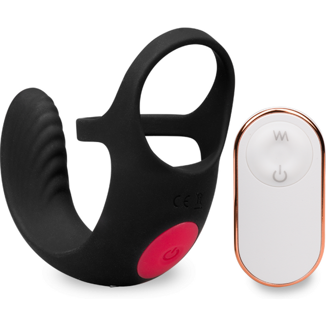 Masseur de testicules double anneau cockring vibrant Shape