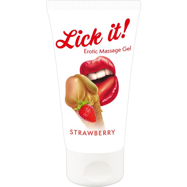 Gel “Erotic Massage Gel Strawberry“ mit Erdbeer-Aroma