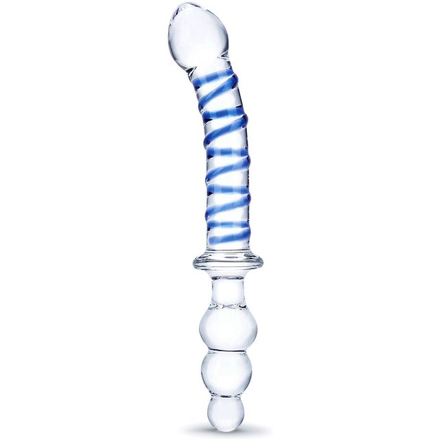 Dong et Plug en Verre Twister Dual Ended