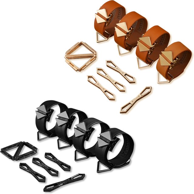 Coffret 4 Liens d'Entrave Métal et Cuir