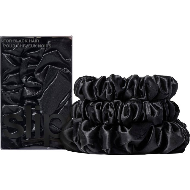 Slip Pure Silk Assorted Scrunchies - Various Colours - Black