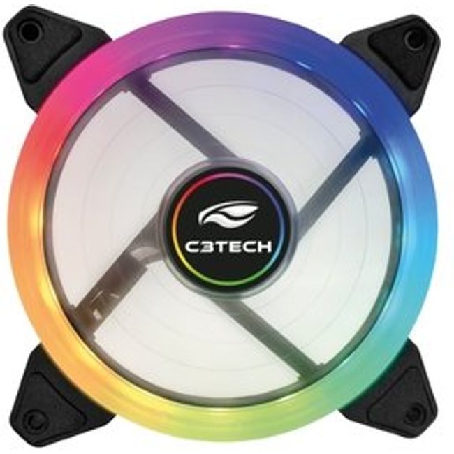Ventoinha C3Tech Gaming F11-L220RGB, 120mm, ARGB, Preto - F11-L220RGB