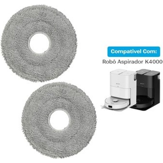 Par de Pano MOP para Robô Aspirador de pó KABUM! smart K4000 - KSHPR564