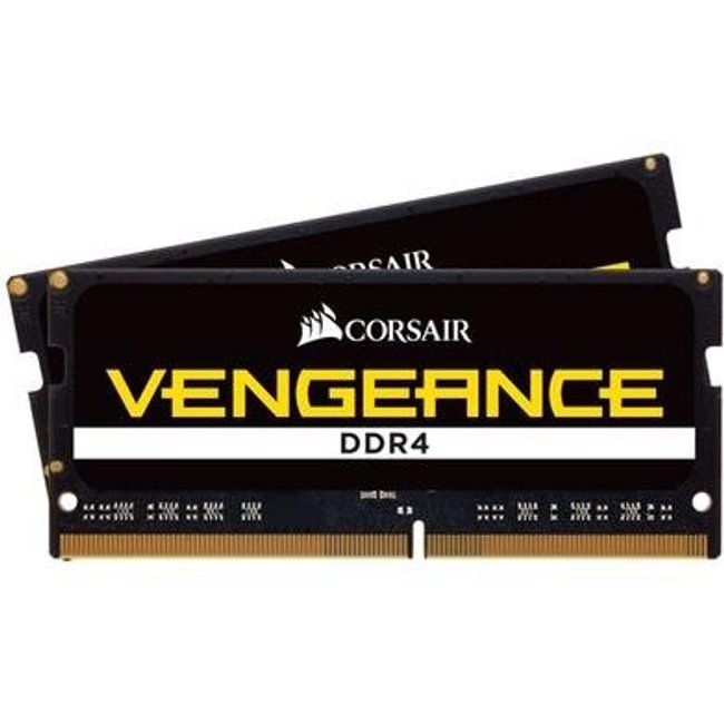 Memória RAM para Notebook Corsair Vengeance, 32GB (2x16GB), 2666MHz, DDR4, CL18, Preto - CMSX32GX4M2A2666C18