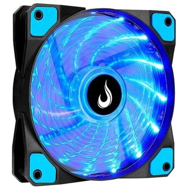 Ventoinha Rise Mode Wind W1, 120mm, LED Azul, Preto - RM-WN-01-BB