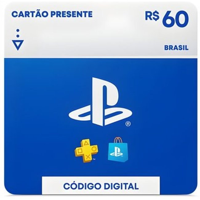 Gift Card PlayStation Store R$60, Digital - Exclusivo Brasil