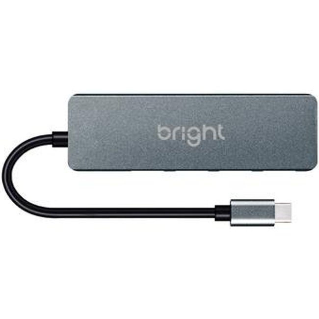 HUB Bright USB-Plug, Tipo C, 4 Portas USB 3.0 - HB001