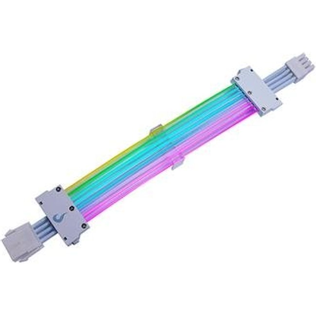 Cabo Extensor de Fonte Sleeved Rise Mode Aura, 6+2p PCIe GPU, ARGB, Branco - RM-SLV-01-FW-ARGB