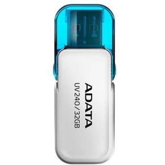 Pen Drive 64GB Adata UV240, USB 2.0, Branco - AUV240-64G-RWH