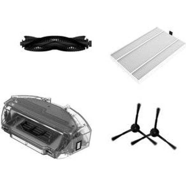 Kit reposição para Robô Aspirador KABUM! smart 900, Branco - 1 Escova Rotativa +1 Filtro HEPA +2 Escovas Laterais +1 Reservatório - KSHPR224